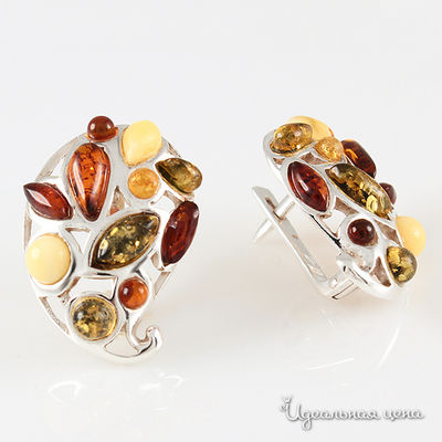 Серьги Янтарная симфония