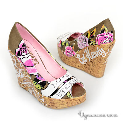 Туфли Ed Hardy, цвет цвет хаки