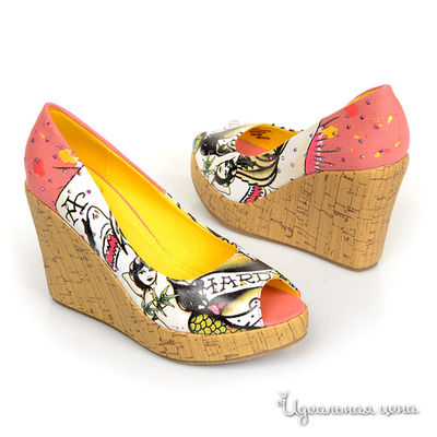 Туфли Ed Hardy, цвет цвет коралловый