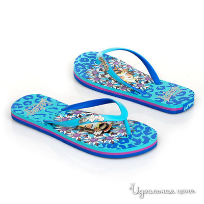 Сланцы Ed Hardy, цвет цвет бирюзовый / синий