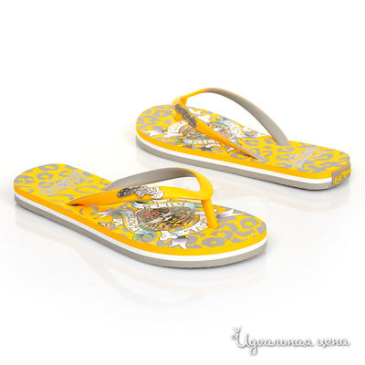 Сланцы Ed Hardy, цвет цвет желтый / серый