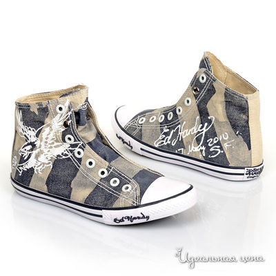 Кеды Ed Hardy, цвет цвет серый / темно-синий