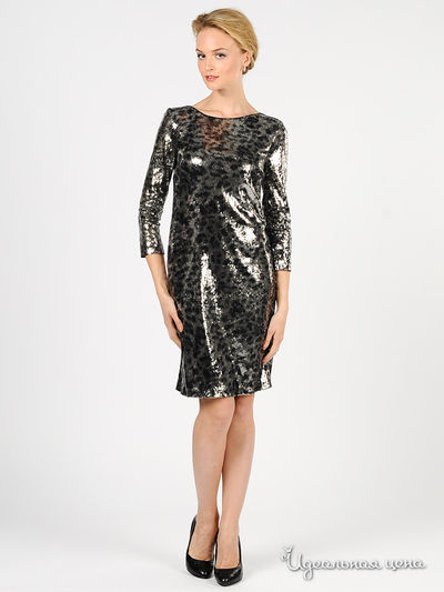 Платье Devore, цвет цвет черный / серебристый
