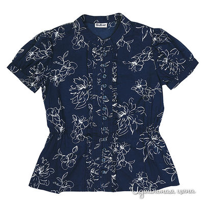 Блузка Gulliver, цвет цвет темно-синий / белый