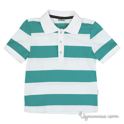 Поло Gulliver, цвет цвет белый / бирюзовый