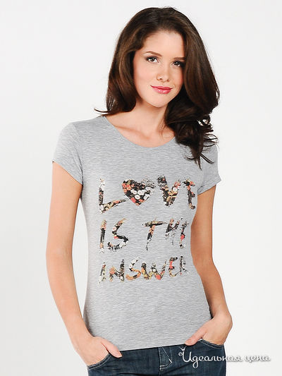 Футболка Мультибренд, цвет цвет серый