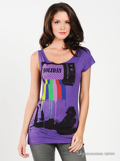 Футболка Мультибренд, цвет цвет фиолетовый