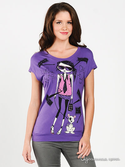 Футболка Мультибренд, цвет цвет фиолетовый