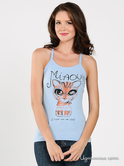 Майка Мультибренд, цвет цвет голубой