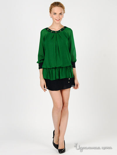 Платье Green Country&JustWoman, цвет цвет синий / зеленый