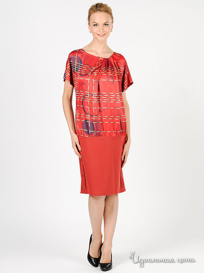 Платье Green Country&JustWoman, цвет цвет красный