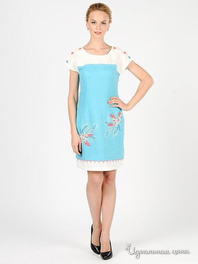 Платье Green Country&JustWoman, цвет цвет голубой