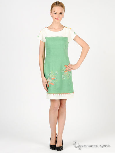 Платье Green Country&JustWoman, цвет цвет зеленый