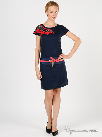 Платье Green Country&JustWoman, цвет цвет синий / красный