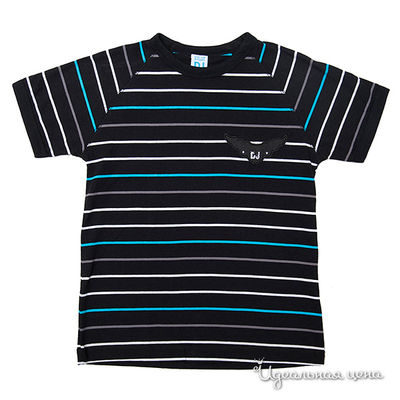 Футболка DJ Kidswear, цвет цвет черный / белый / бирюзовый