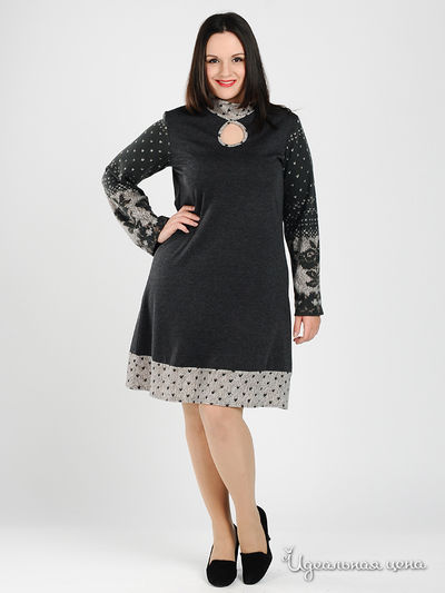 Платье Наталья Новикова, цвет цвет серый