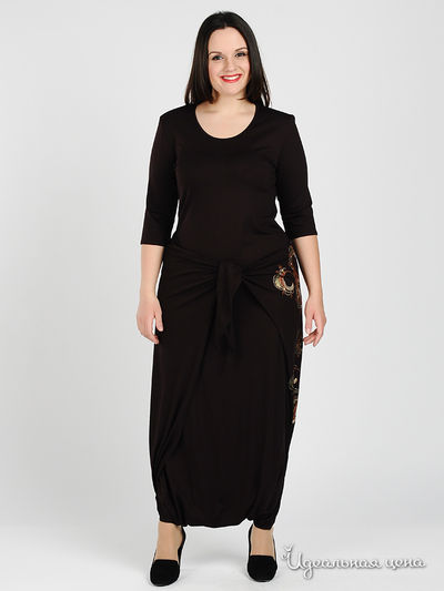 Платье Наталья Новикова, цвет цвет коричневый