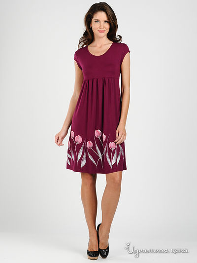 Платье Наталья Новикова, цвет цвет пурпурный