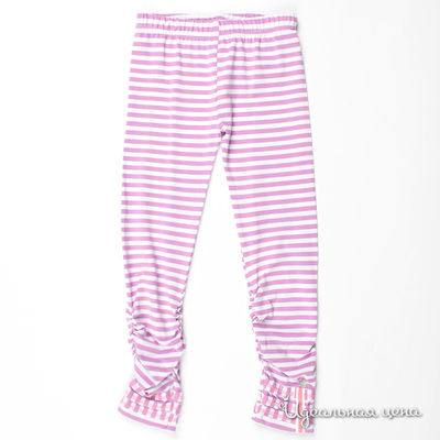 Леггинсы Deux par Deux, цвет цвет сиреневый / белый