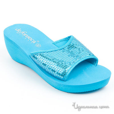 Шлепанцы De Fonseca, цвет цвет бирюзовый