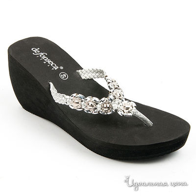 Шлепанцы De Fonseca, цвет цвет черный / серебряный