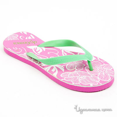 Шлепанцы De Fonseca, цвет цвет зеленый / фуксия