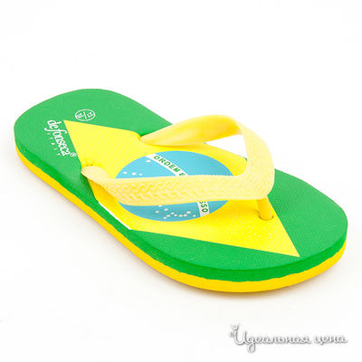 Шлепанцы De Fonseca, цвет принт бразильский флаг