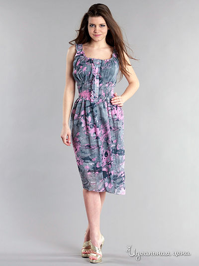 Сарафан Kristina, цвет цвет серый / розовый