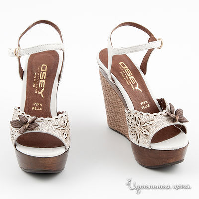 Босоножки Мультибренд, цвет цвет белый / коричневый