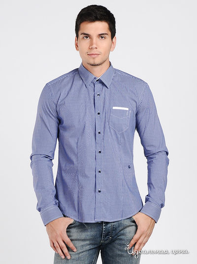 Рубашка Double Black, цвет цвет синий