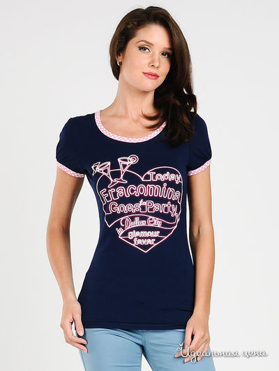 Футболка Fracomina, цвет цвет синий