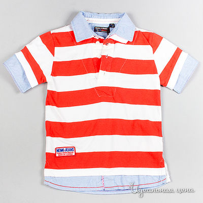 Поло Nemo&Bianky, цвет цвет белый / оранжевый