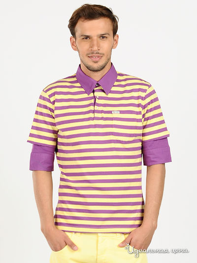 Футболка-поло BlYO3, цвет цвет желтый / фиолетовый
