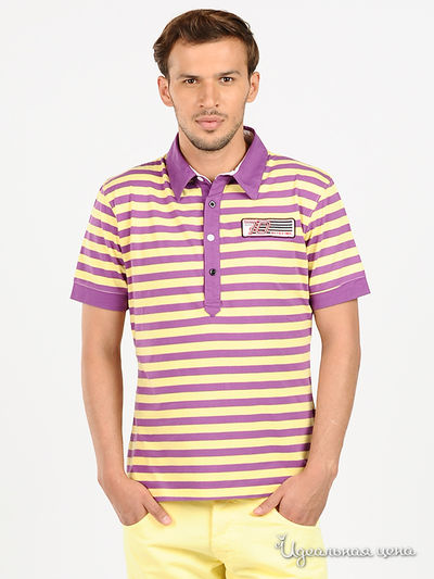 Футболка-поло BlYO3, цвет цвет желтый / фиолетовый