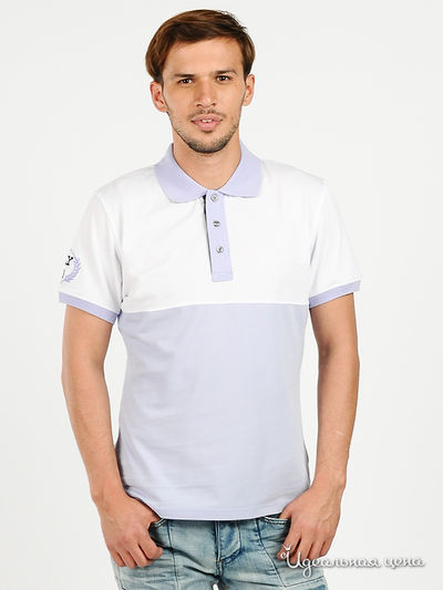 Футболка-поло BlYO3, цвет цвет белый / сиреневый