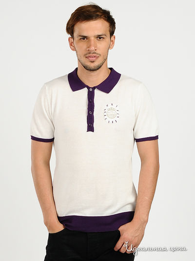 Футболка-поло BlYO3, цвет цвет белый / фиолетовый