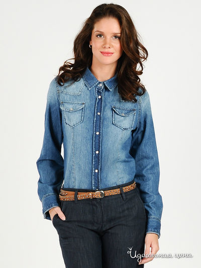 Рубашка Cristina Gavioli, цвет цвет синий