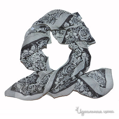 Платок Farfalla Seta, цвет цвет серый / черный