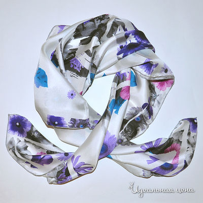 Платок Farfalla Seta, цвет цвет сиреневый / белый / голубой