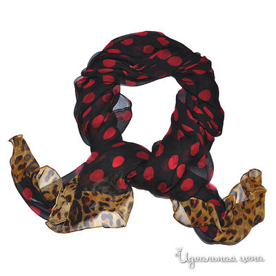 Шарф Farfalla Seta, цвет цвет черный / красный