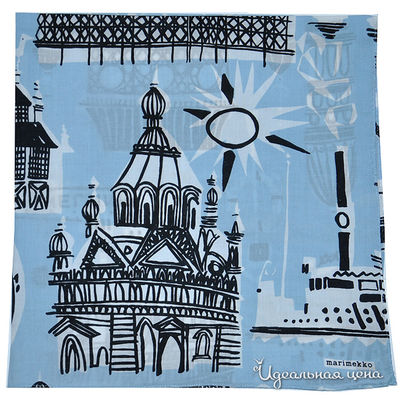 Платок Farfalla Seta, цвет цвет голубой