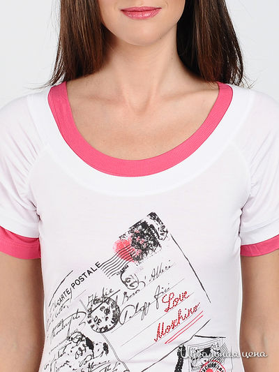 Твинсет Moschino MS женский, цвет белый / розовый