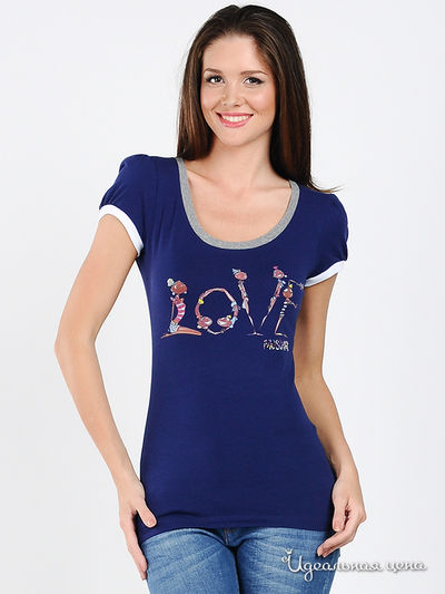 Футболка Moschino, цвет цвет синий