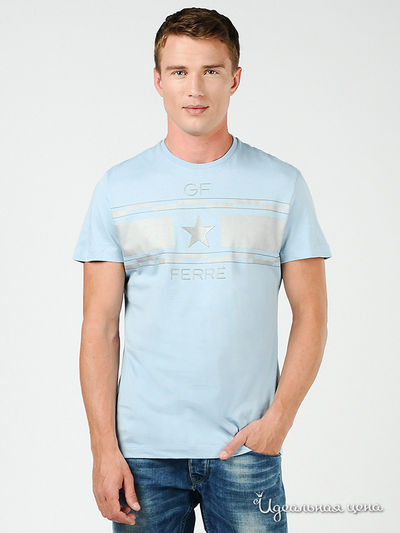 Футболка Ferre&Cavalli, цвет цвет голубой