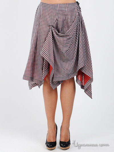 Юбка Alexander Mqueen&Galliano, цвет цвет розовый / принт клетка