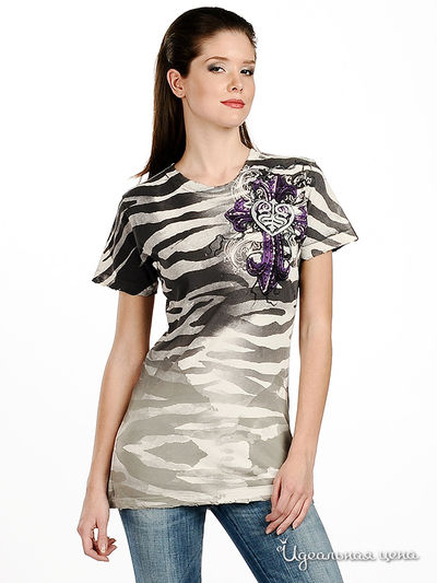 Футболка Affliction, цвет цвет серый