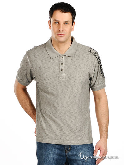 Поло Affliction, цвет цвет серый