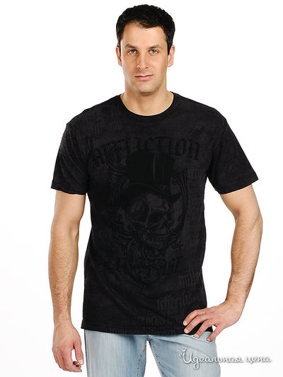 Футболка Affliction, цвет цвет угольный