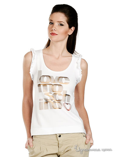 Майка Moschino, цвет цвет белый