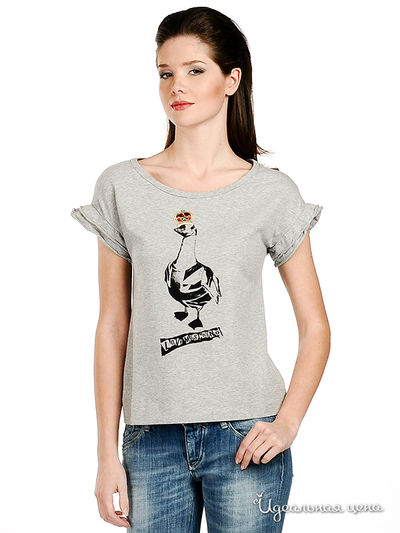 Футболка Moschino, цвет цвет серый